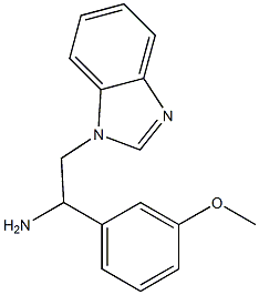 2-(1H-benzimidazol-1-yl)-1-(3-methoxyphenyl)ethanamine Struktur