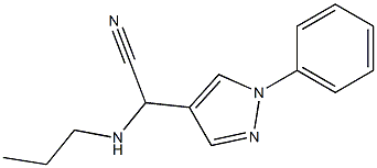 2-(1-phenyl-1H-pyrazol-4-yl)-2-(propylamino)acetonitrile Struktur