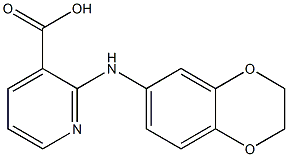 2-(2,3-dihydro-1,4-benzodioxin-6-ylamino)pyridine-3-carboxylic acid Struktur