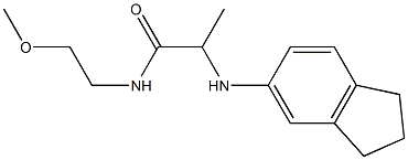 2-(2,3-dihydro-1H-inden-5-ylamino)-N-(2-methoxyethyl)propanamide Struktur