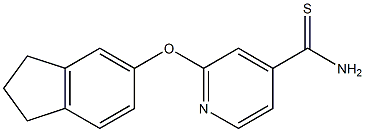 2-(2,3-dihydro-1H-inden-5-yloxy)pyridine-4-carbothioamide Struktur