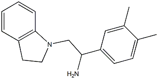 2-(2,3-dihydro-1H-indol-1-yl)-1-(3,4-dimethylphenyl)ethan-1-amine Struktur