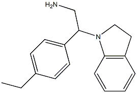 2-(2,3-dihydro-1H-indol-1-yl)-2-(4-ethylphenyl)ethan-1-amine Struktur