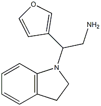 2-(2,3-dihydro-1H-indol-1-yl)-2-tetrahydrofuran-3-ylethanamine Struktur