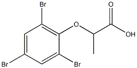 2-(2,4,6-tribromophenoxy)propanoic acid Struktur