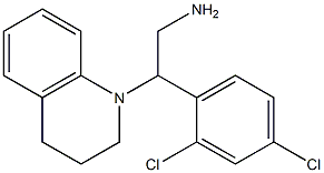 2-(2,4-dichlorophenyl)-2-(1,2,3,4-tetrahydroquinolin-1-yl)ethan-1-amine Struktur