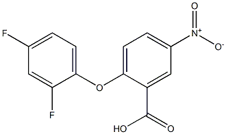 2-(2,4-difluorophenoxy)-5-nitrobenzoic acid Struktur