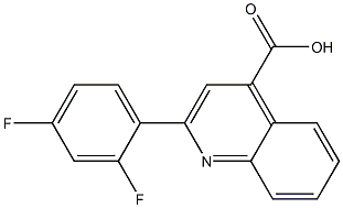 2-(2,4-difluorophenyl)quinoline-4-carboxylic acid Struktur