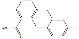 2-(2,4-dimethylphenoxy)pyridine-3-carbothioamide Struktur