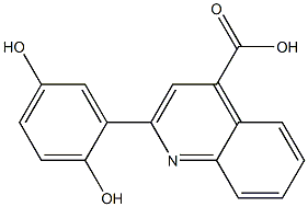 2-(2,5-dihydroxyphenyl)quinoline-4-carboxylic acid Struktur