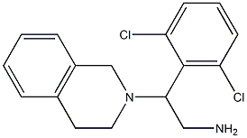 2-(2,6-dichlorophenyl)-2-(1,2,3,4-tetrahydroisoquinolin-2-yl)ethan-1-amine Struktur