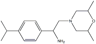 2-(2,6-dimethylmorpholin-4-yl)-1-[4-(propan-2-yl)phenyl]ethan-1-amine Struktur