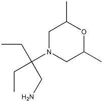 2-(2,6-dimethylmorpholin-4-yl)-2-ethylbutan-1-amine Struktur