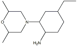 2-(2,6-dimethylmorpholin-4-yl)-4-ethylcyclohexanamine Struktur