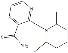 2-(2,6-dimethylpiperidin-1-yl)pyridine-3-carbothioamide Struktur