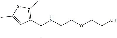 2-(2-{[1-(2,5-dimethylthiophen-3-yl)ethyl]amino}ethoxy)ethan-1-ol Struktur