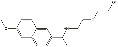 2-(2-{[1-(6-methoxynaphthalen-2-yl)ethyl]amino}ethoxy)ethan-1-ol Struktur