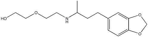 2-(2-{[4-(2H-1,3-benzodioxol-5-yl)butan-2-yl]amino}ethoxy)ethan-1-ol Struktur