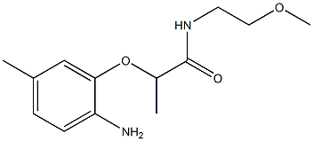 2-(2-amino-5-methylphenoxy)-N-(2-methoxyethyl)propanamide Struktur