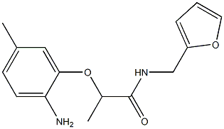 2-(2-amino-5-methylphenoxy)-N-(furan-2-ylmethyl)propanamide Struktur