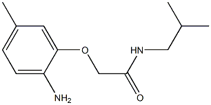 2-(2-amino-5-methylphenoxy)-N-isobutylacetamide Struktur