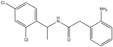 2-(2-aminophenyl)-N-[1-(2,4-dichlorophenyl)ethyl]acetamide Struktur