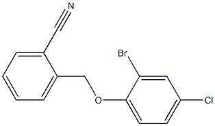 2-(2-bromo-4-chlorophenoxymethyl)benzonitrile Struktur