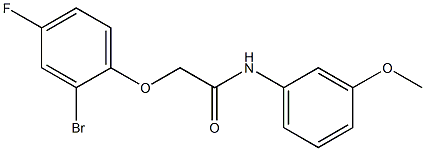 2-(2-bromo-4-fluorophenoxy)-N-(3-methoxyphenyl)acetamide Struktur