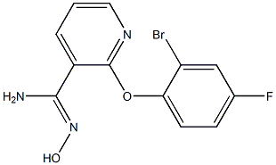 2-(2-bromo-4-fluorophenoxy)-N'-hydroxypyridine-3-carboximidamide Struktur