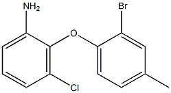 2-(2-bromo-4-methylphenoxy)-3-chloroaniline Struktur