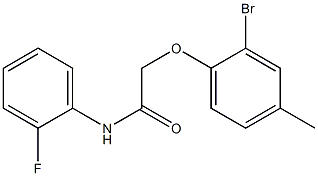 2-(2-bromo-4-methylphenoxy)-N-(2-fluorophenyl)acetamide Struktur