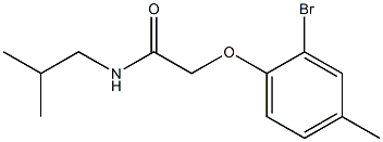 2-(2-bromo-4-methylphenoxy)-N-(2-methylpropyl)acetamide Struktur