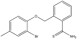 2-(2-bromo-4-methylphenoxymethyl)benzene-1-carbothioamide Struktur