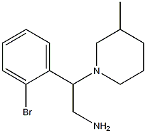 2-(2-bromophenyl)-2-(3-methylpiperidin-1-yl)ethanamine Struktur