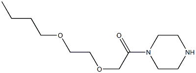 2-(2-butoxyethoxy)-1-(piperazin-1-yl)ethan-1-one Struktur