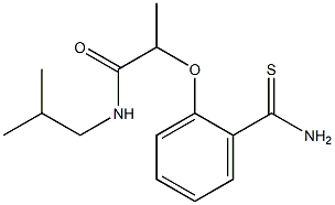 2-(2-carbamothioylphenoxy)-N-(2-methylpropyl)propanamide Struktur