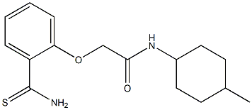 2-(2-carbamothioylphenoxy)-N-(4-methylcyclohexyl)acetamide Struktur