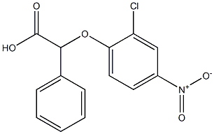 2-(2-chloro-4-nitrophenoxy)-2-phenylacetic acid Struktur