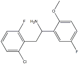 2-(2-chloro-6-fluorophenyl)-1-(5-fluoro-2-methoxyphenyl)ethan-1-amine Struktur