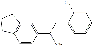 2-(2-chlorophenyl)-1-(2,3-dihydro-1H-inden-5-yl)ethan-1-amine Struktur