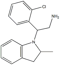 2-(2-chlorophenyl)-2-(2-methyl-2,3-dihydro-1H-indol-1-yl)ethan-1-amine Struktur