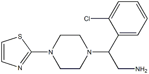 2-(2-chlorophenyl)-2-[4-(1,3-thiazol-2-yl)piperazin-1-yl]ethan-1-amine Struktur