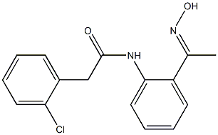 2-(2-chlorophenyl)-N-{2-[1-(hydroxyimino)ethyl]phenyl}acetamide Struktur