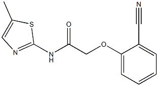 2-(2-cyanophenoxy)-N-(5-methyl-1,3-thiazol-2-yl)acetamide Struktur