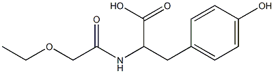 2-(2-ethoxyacetamido)-3-(4-hydroxyphenyl)propanoic acid Struktur