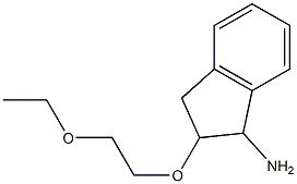 2-(2-ethoxyethoxy)-2,3-dihydro-1H-inden-1-amine Struktur