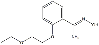 2-(2-ethoxyethoxy)-N'-hydroxybenzene-1-carboximidamide Struktur