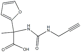 2-(2-furyl)-2-{[(prop-2-ynylamino)carbonyl]amino}propanoic acid Struktur