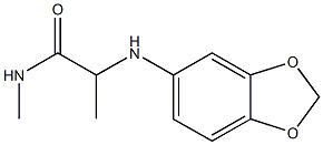 2-(2H-1,3-benzodioxol-5-ylamino)-N-methylpropanamide Struktur