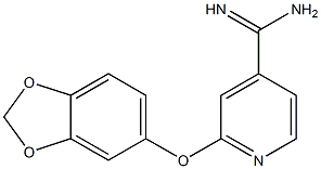 2-(2H-1,3-benzodioxol-5-yloxy)pyridine-4-carboximidamide Struktur